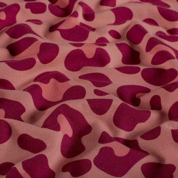 Jersey fabric Panther Old Pink