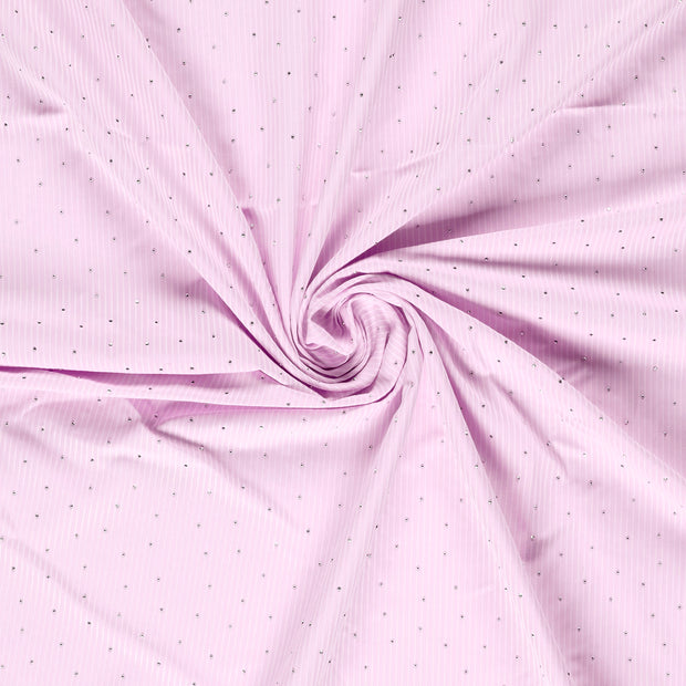 Woven Polyester tela Rosa claro teñido con hilo 