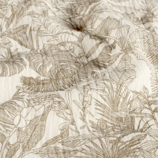 Muslin fabric Jungle Off White