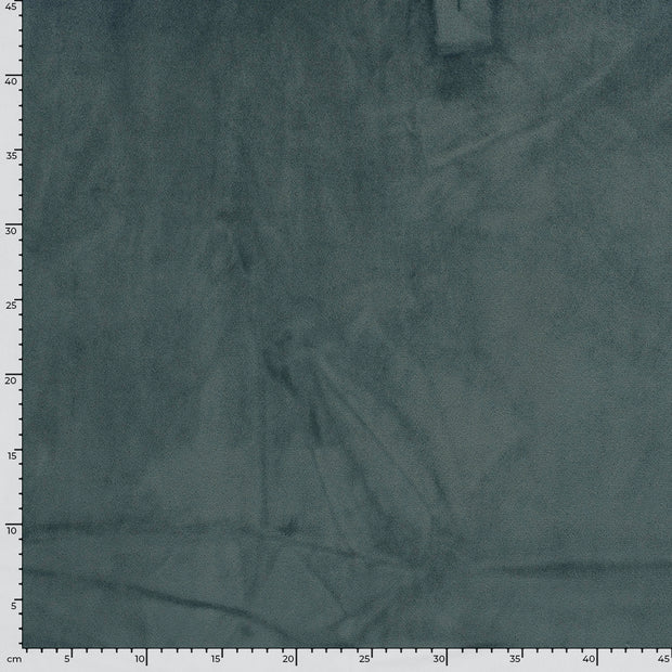 Velvet fabric Unicolour Steel Blue