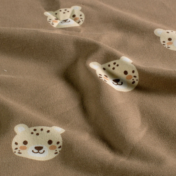 French Terry fabrik Tiger Beige