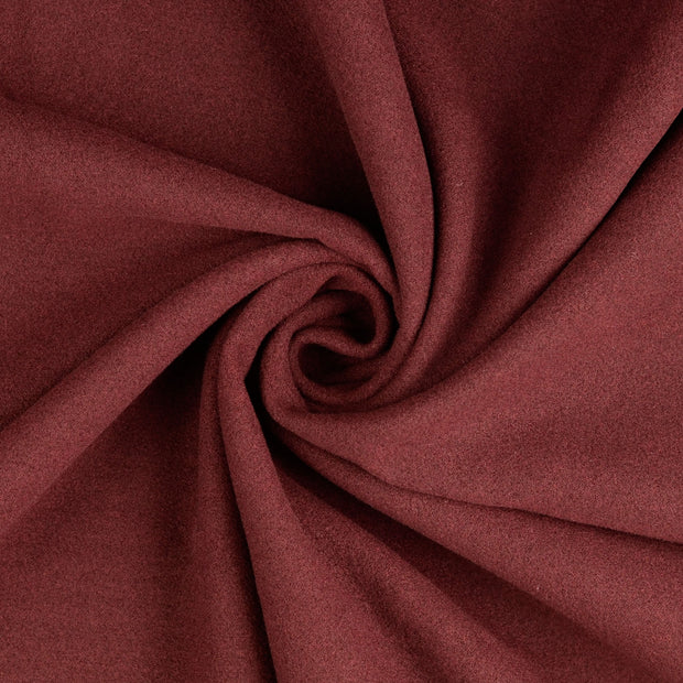 Wool Boucle fabric Wine red 