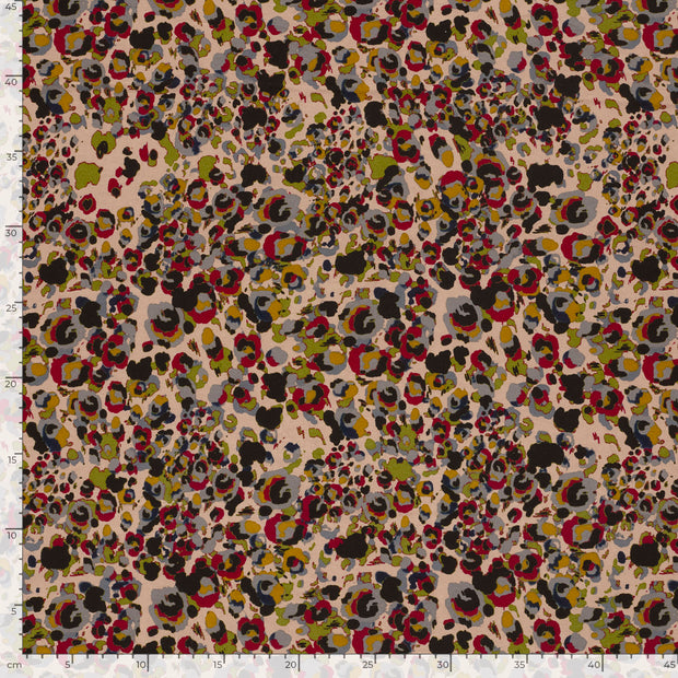 Viscose Vortex Jersey fabric Abstract Camel
