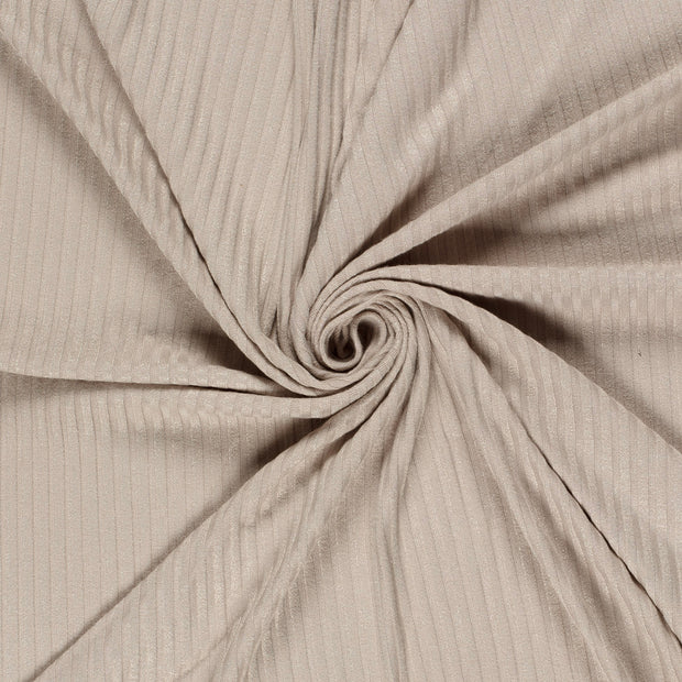 Rib Jersey tissu Beige 