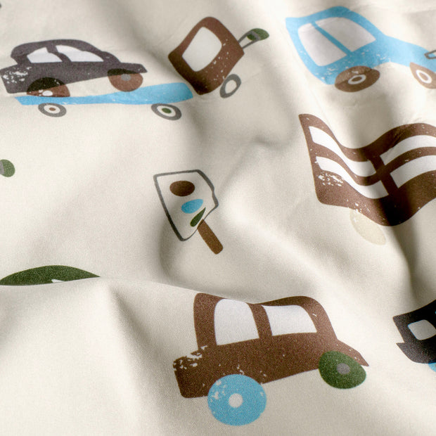 Softshell fabric Cars Beige