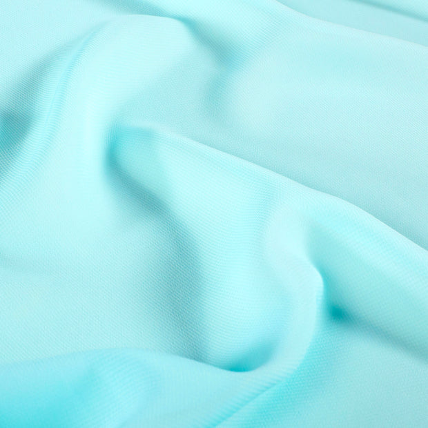 Chiffon fabrik Uni Turquoise