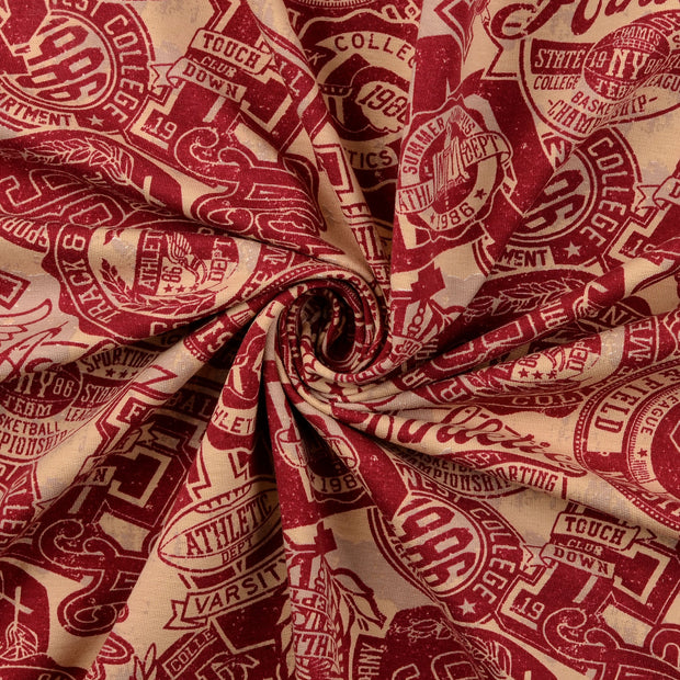 French Terry fabric Bordeaux 