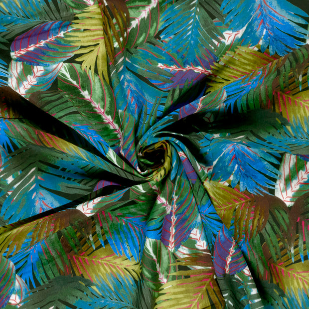 Viscose Poplin fabric Petrol printed 