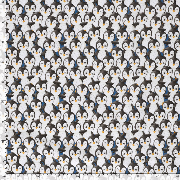  fabric Penguins Cobalt