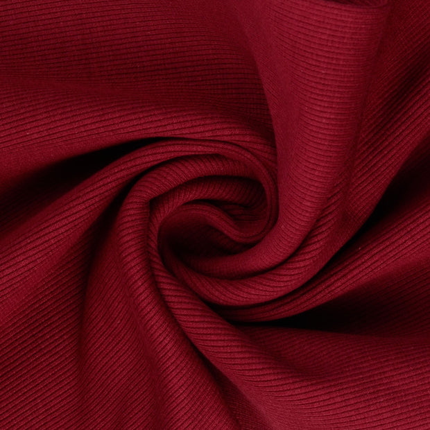 Heavy Knit fabrik Bordeauxrot 