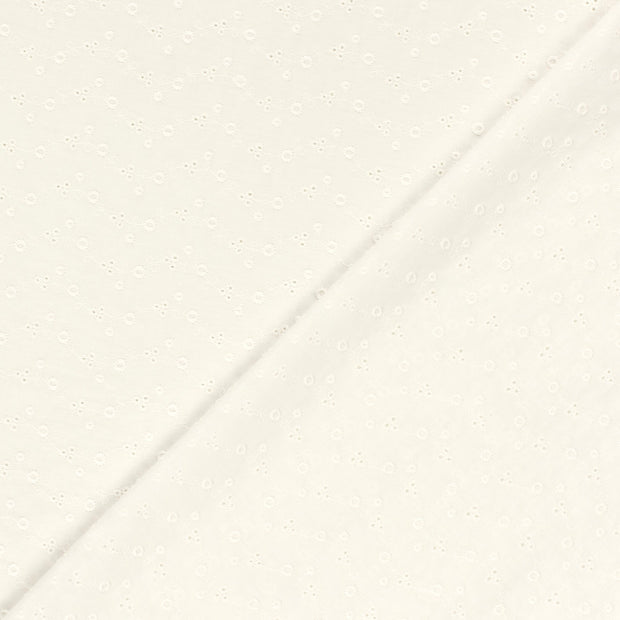 Cotton Poplin fabric Flowers embroidered 