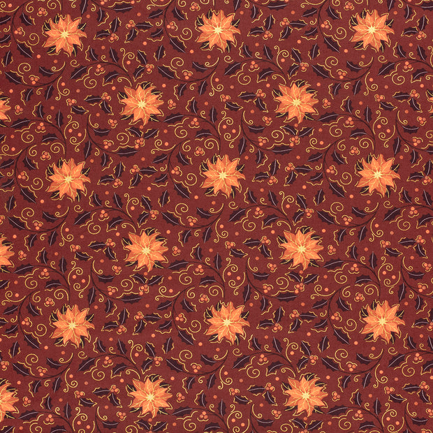 Cotton Poplin fabric Wine red 