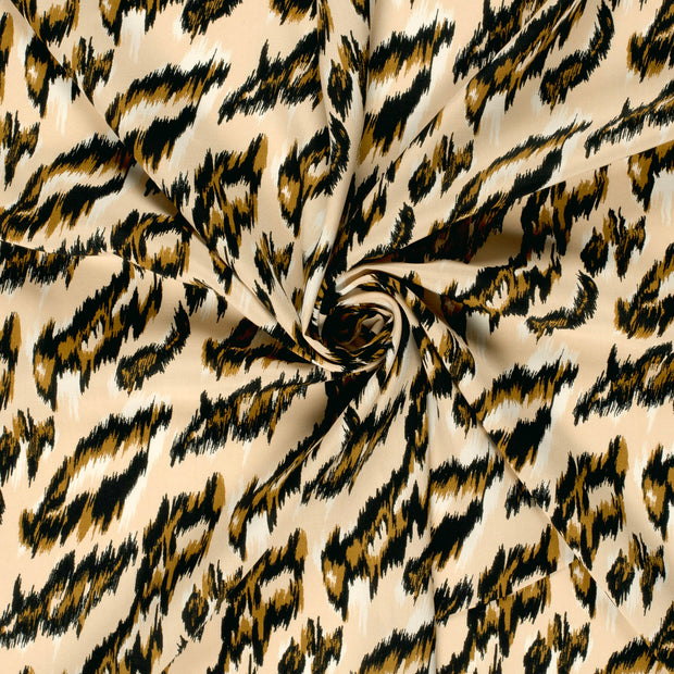 Viscose Poplin fabric Camel printed 