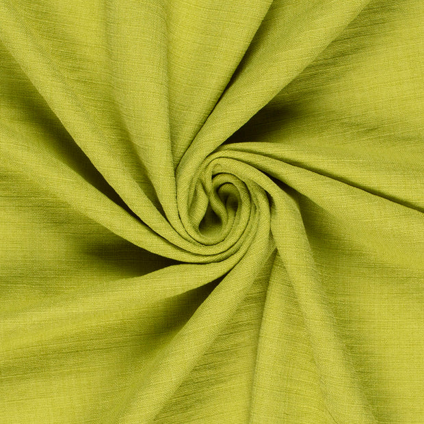 Linen Look fabric Unicolour Lime Green