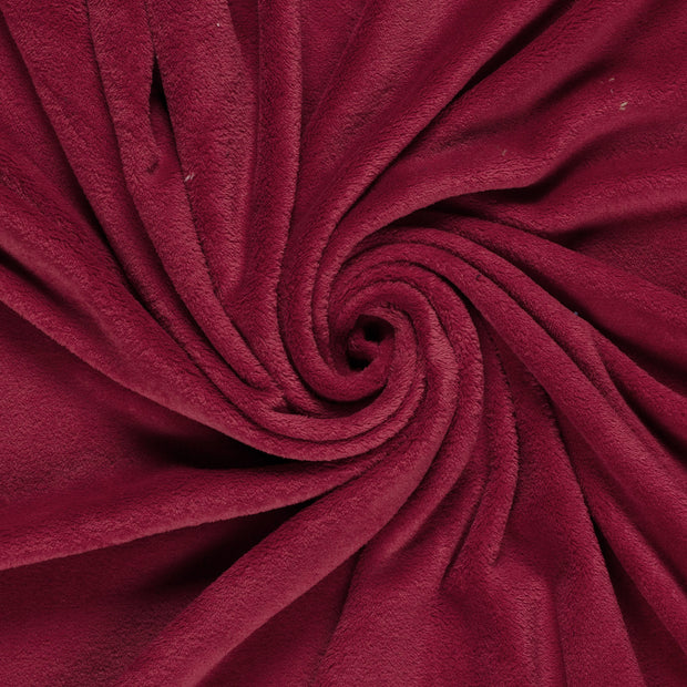 Coral Fleece fabric Bordeaux 