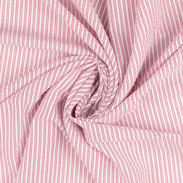 Seersucker fabric Red yarn dyed 