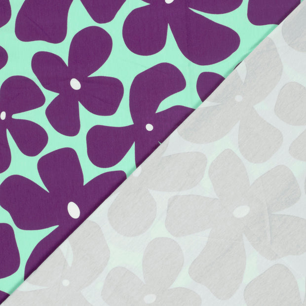 Jersey fabric Flowers printed 