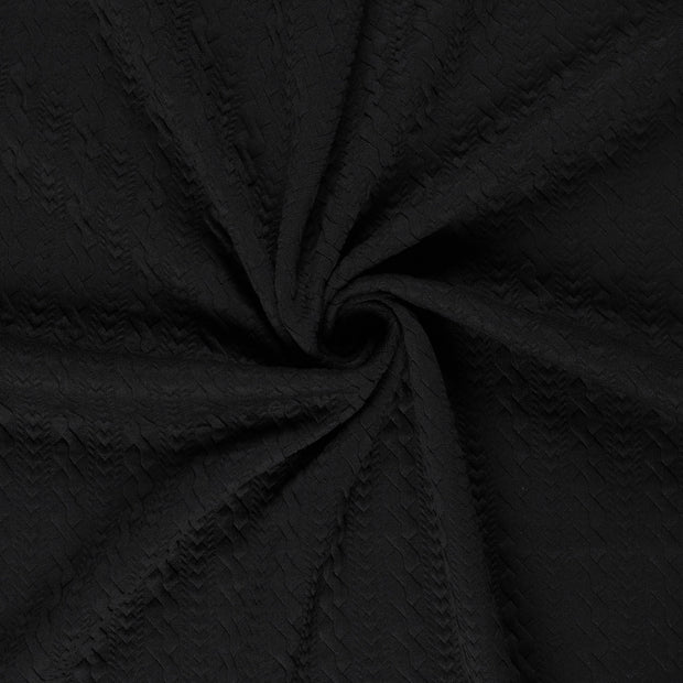 Heavy Knit fabric Black 