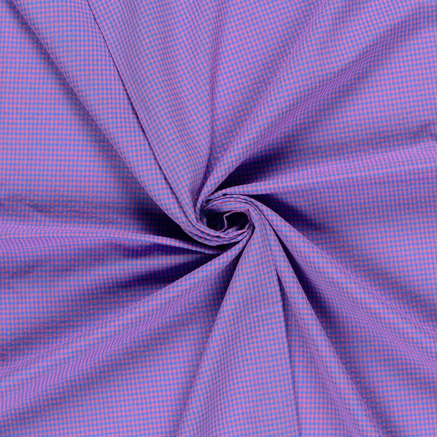 Cotton Poplin fabric Cobalt Seersucker 