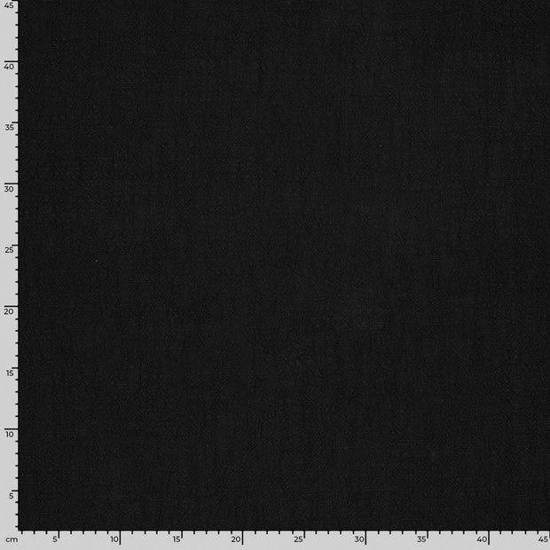 Linen fabric Unicolour Black