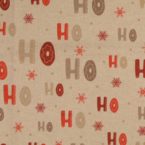 Half Panama fabric Christmas Off White
