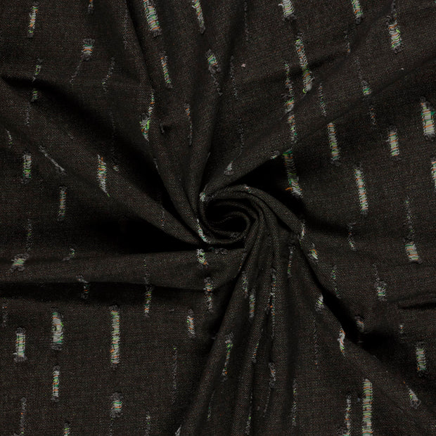Denim fabric Black pre-washed 