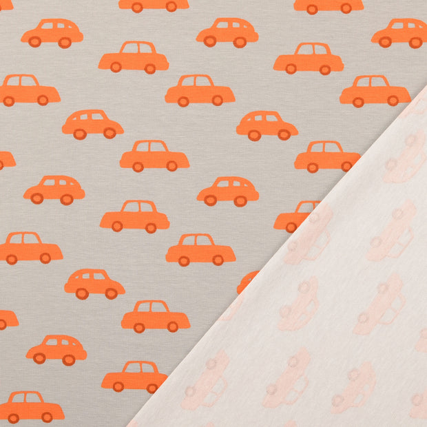 Cotton Jersey fabric Grey printed 