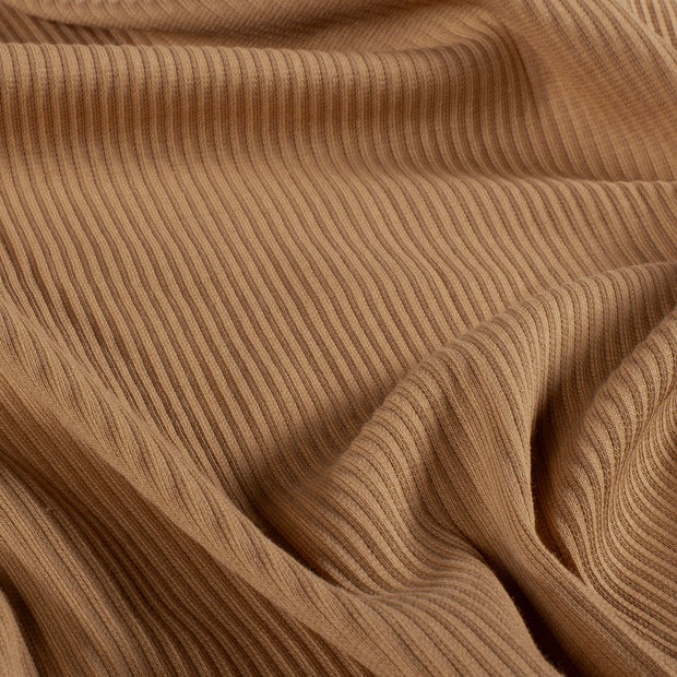 Rib Jersey fabric Unicolour Nutmeg