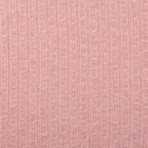 Heavy Knit tela Unicolor Rosa antiguo