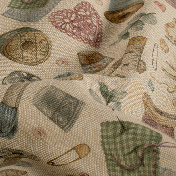 Linen Look fabric Sewing supplies Multicolor