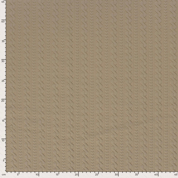 Heavy Knit fabrik Kabelstoff Beige