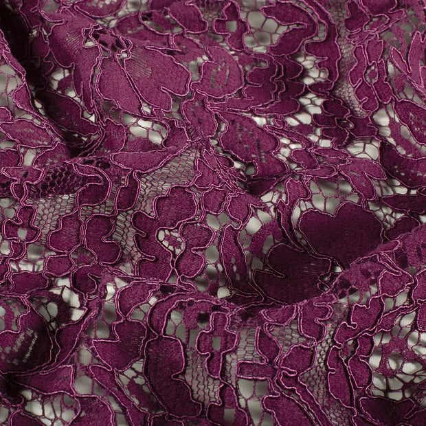 Lace fabric Flowers Magenta