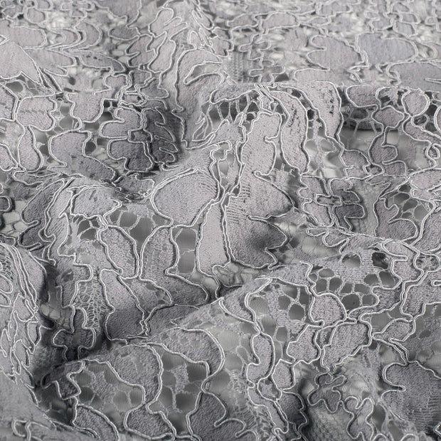 Lace fabric Flowers Light Grey