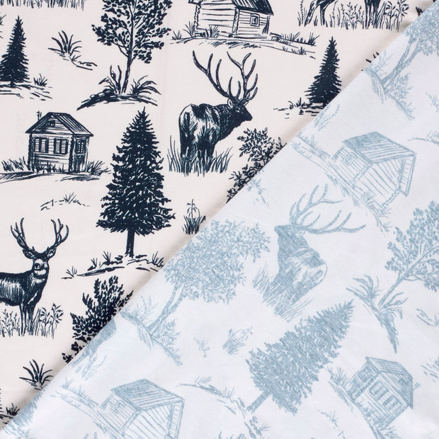 Jersey fabric Deer digital printed 