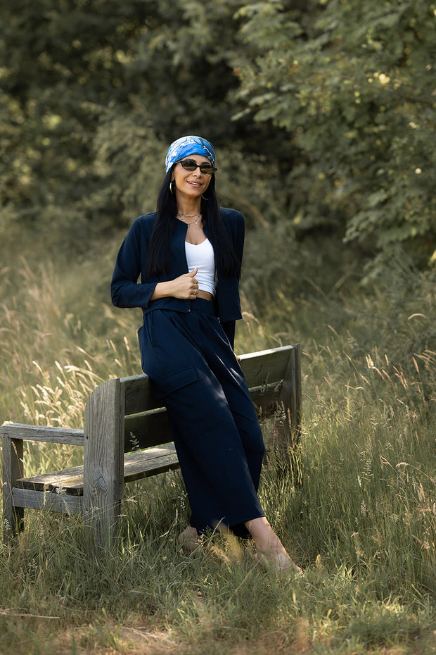 Gewebte Spandex Wolle fabrik Uni Marine