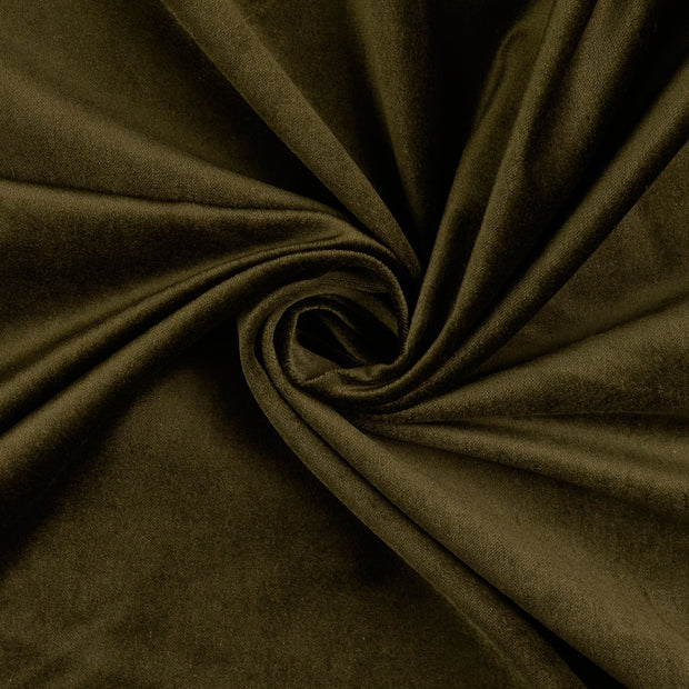 Velours fabric Olive Green 