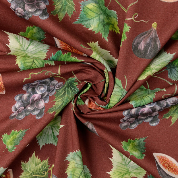 Cretonne fabric Bordeaux 