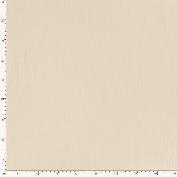 Muslin fabric Unicolour Ivory