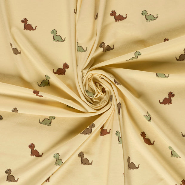 Jersey fabric Beige printed 