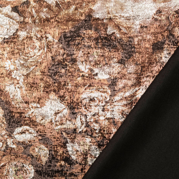 Woven Polyester fabric Beige foiled 