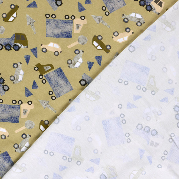 Jersey fabric Cars Bronze