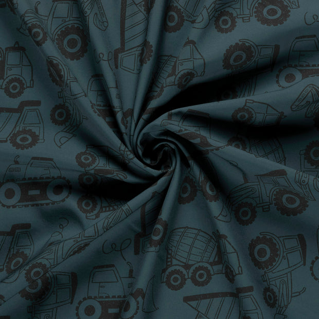 Tejido Softshell tela Azul acero estampación digital 