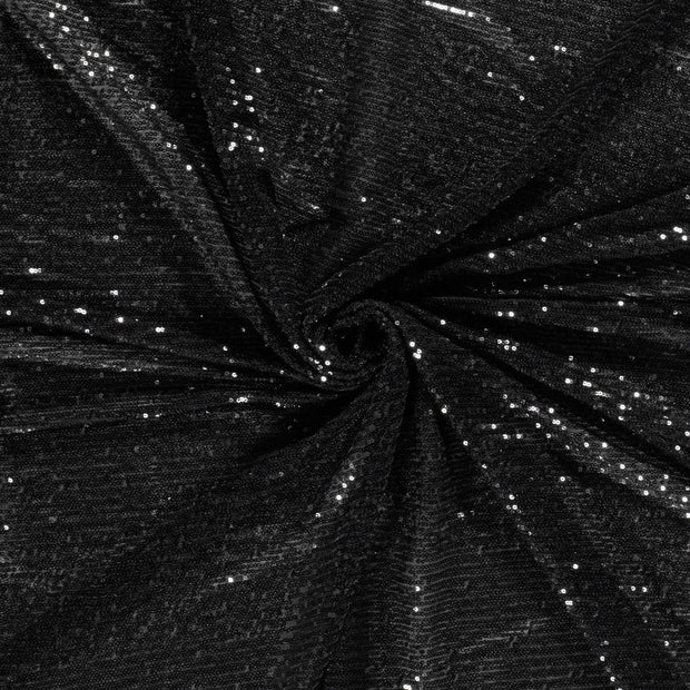 Mesh fabric Black Sequins 
