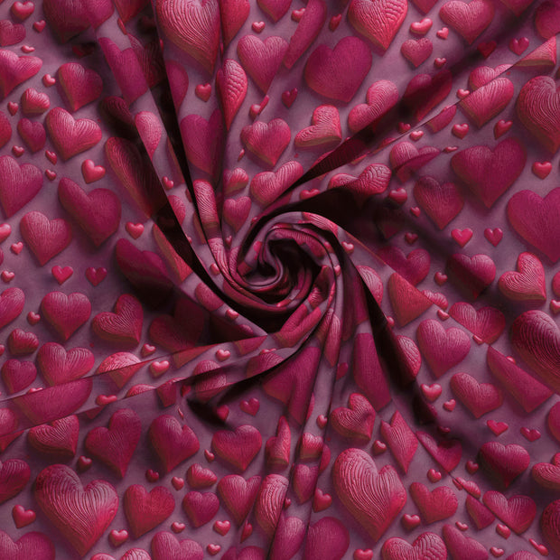 Softshell fabric Pink digital printed 