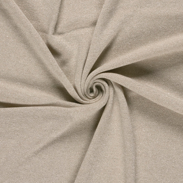 Heavy Knit fabric Beige Lurex 