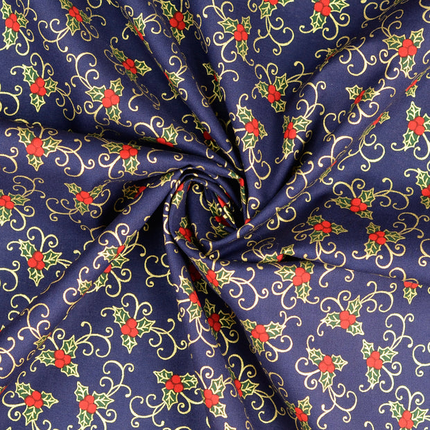  fabric Navy printed 