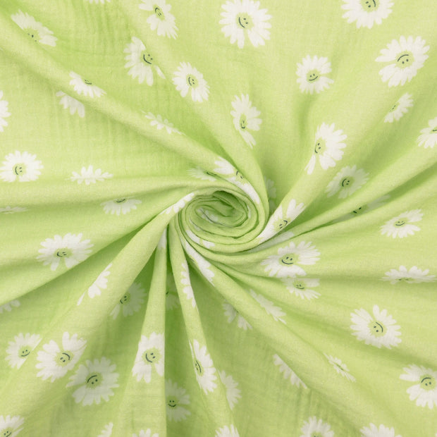 Muslin fabric Apple Green 