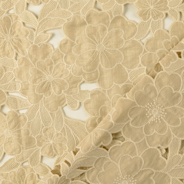 Lace fabric Nude embroidered 