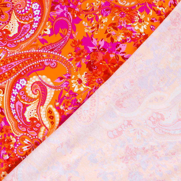 Jersey fabrik Paisley Orange