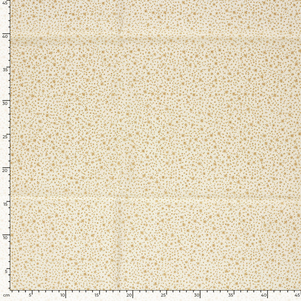 Cotton Poplin fabric Christmas Off White